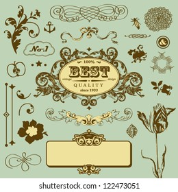 Vector set in vintage style for You