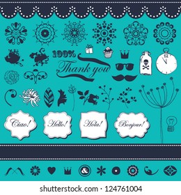 Vector set in vintage style for You