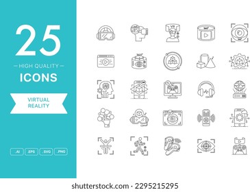 Vector set of Virtual Reality icons