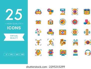 Vector set of Virtual Reality icons