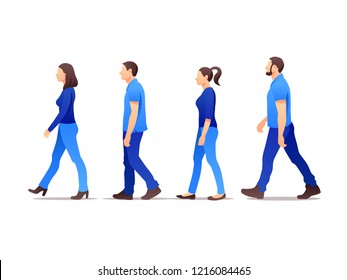 Vector Set Walking Standing Characters Collection Stock Vector (Royalty  Free) 1216084465 | Shutterstock