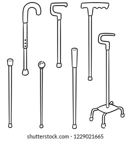 vector set of walking stick