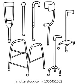 vector set of walking stick