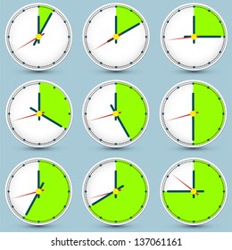 Vector set  of wall clock