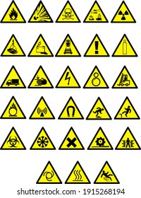 Vector Set Of Warning Signs