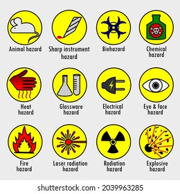 Vector Set Warning Signs Collection Hazard Stock Vector (Royalty Free ...