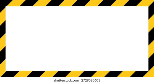 Ein Vektorsatz von Warnbändern und -zeichen. Abstrakte Warnlinien und Schilder für Baustellen, Polizei und Verkehrsunfälle. Elemente der Warnband-Kollektion für Ihr Design.