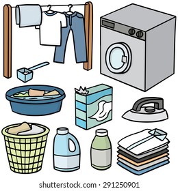 vector set of washing equipment