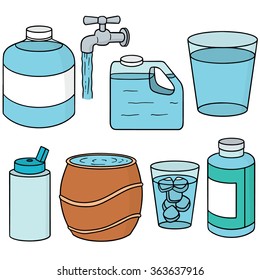 vector set of water