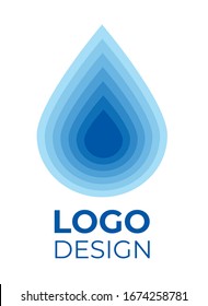 Vektorillustration Set von Wasser abstrakte moderne Logo. Logotyp und Symbole