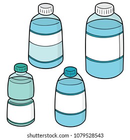 vector set of water bottle