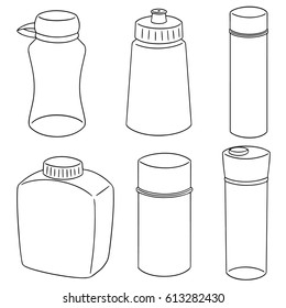 vector set of water bottle