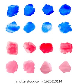Vector set water brush strokes for design.