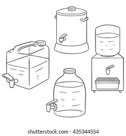 vector set of water cooler