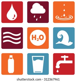 Vector Set of Water Icons