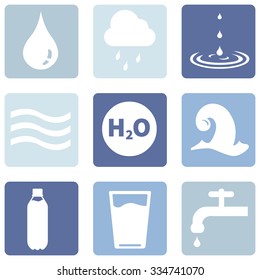 Vector Set of Water Icons