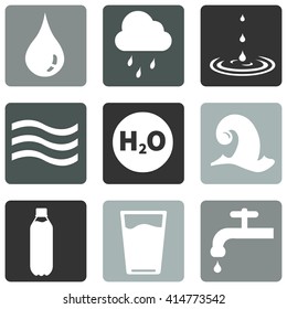 Vector Set of Water Icons