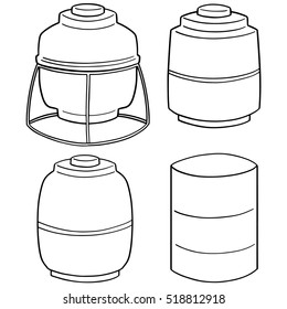 vector set of water storage tank