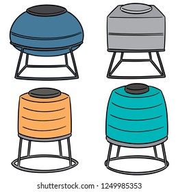 vector set of water storage tanks