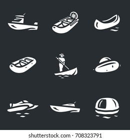 Vector Set of Water Transport Icons.