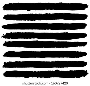 vector set of watercolor hand painted brush strokes 