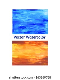 Vector set. Watercolor textured papers