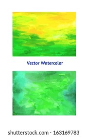 Vector set. Watercolor textured papers