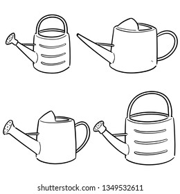vector set of watering can