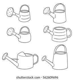 vector set of watering can