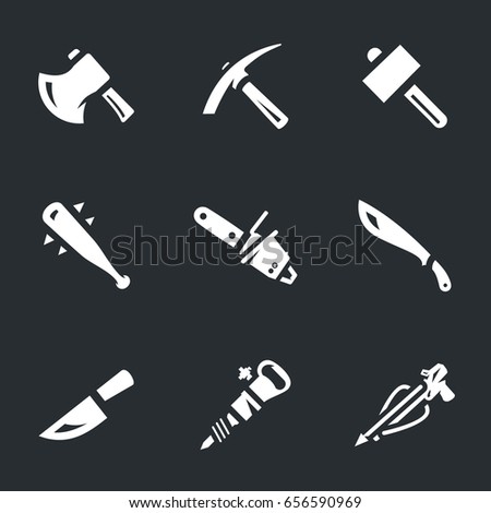 Vector Set Weapons for zombies Icons.