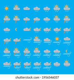 Vektorset der Wettersymbole