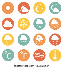 Vector Set of Weather Icons