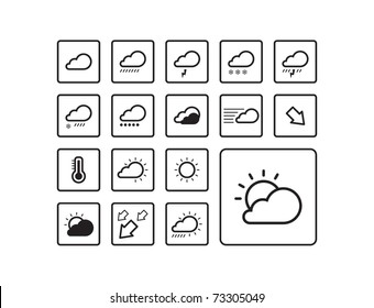 Vector set of weather icons