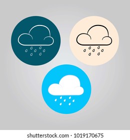 Vector set of weather icons. Illustration of simple weather icons. Vector illustration. EPS 10.
