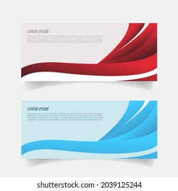 Vector set of  web banner design with soft color.