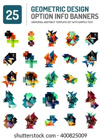 Vector set of web box geometric banners