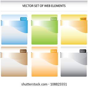 vector set of web elements