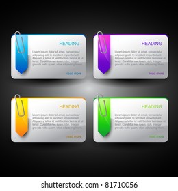 vector set of web elements