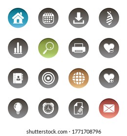 Vector set of web icons.