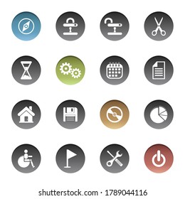 Vector set of web icons.
