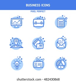 Vector Set of web icons for business