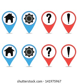 vector set of web indexes of different colors