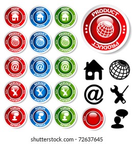 Vector set of web templates