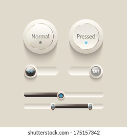 Vector set of web UI controls elements design, user Interface.