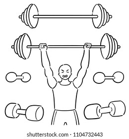 vector set of weightlifter