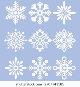 Vektorgrafik weißer Schneeflocken
