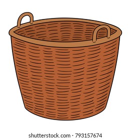 Vector Set Wicker Basket Stock Vector (Royalty Free) 793157674 ...