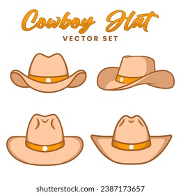 Vector set of wild cowboy hats. Perfect for wild west related content, design complements, logos, print, screen printing, and more.