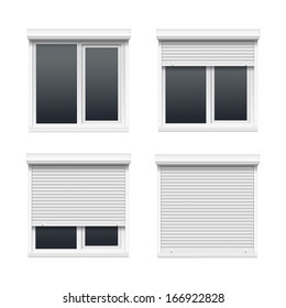 Vector Set of Windows with Rolling Shutters