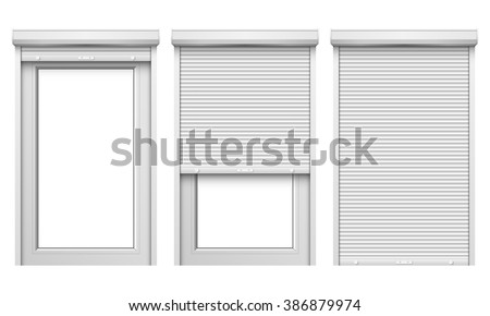 Vector Set of Windows with Rolling Shutters